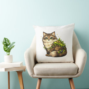 Maine Coon kat met eigen naam accent Kussen