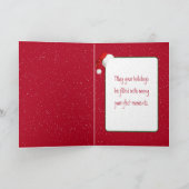 Maine Coon Kat Met Kerstman Hoed Feestdagen Kaart (Binnen)