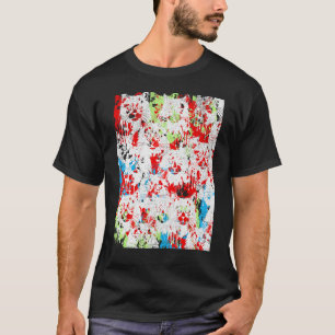 Maine Coon Kat Pop-muur Graffiti Whimsicale Katach T-shirt