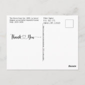 Maine Coon Kat Portret Kunst Bedankt Schrift Hart Briefkaart (Achterkant)