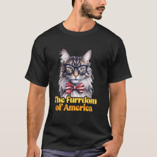 Maine Coon Kat USA HET KONINKRIJK VAN AMERIKA Grap T-shirt