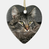 Maine Coon kattegezicht Keramisch Ornament (Rechts)