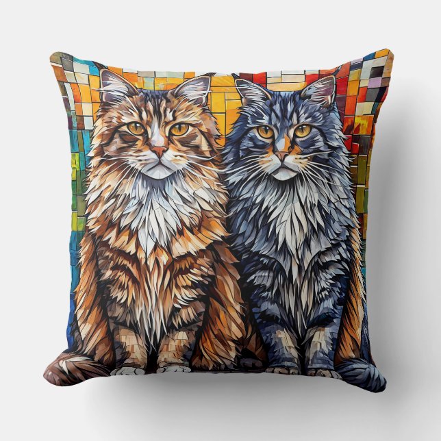 Maine Coon katten Kussen (Voorkant)