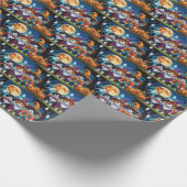 Maine Coon Katten Pompoen Halloween Grappig Cadeaupapier (Hoek)