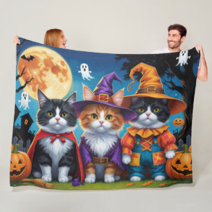 Maine Coon Katten Pompoen Halloween Grappig Fleece Deken