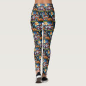 Maine Coon Katten Pompoen Halloween Grappig Leggings (Achterkant)