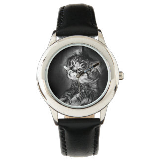 Maine Coon Kattenhorloge (kind) Horloge