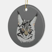 Maine Coon Keramisch Ornament (Links)