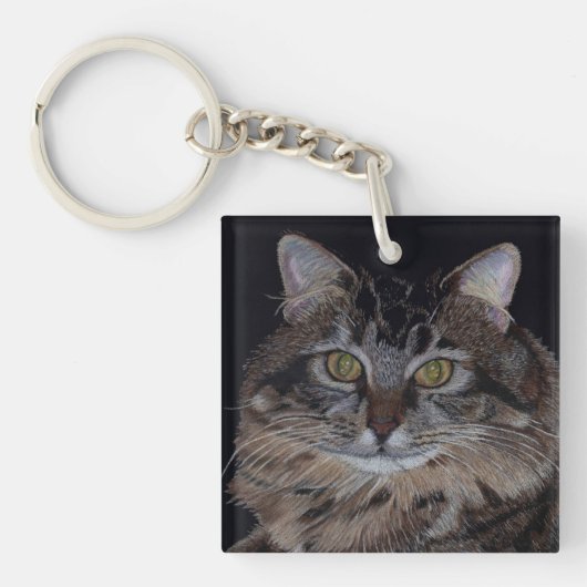  Maine Coon Kitty Cat Sleutelhanger (voorkant)