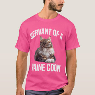 Maine Coon KNECHT VAN EEN MAINE COON Kat Eigenaar  T-shirt