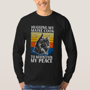 Maine Coon KNUFFELT MIJN MAINE COON OM VREDE TE HA T-shirt