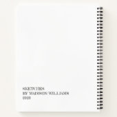 Maine Coon laat je kunstwerk schetsenBoek Notitieboek (Achterkant)