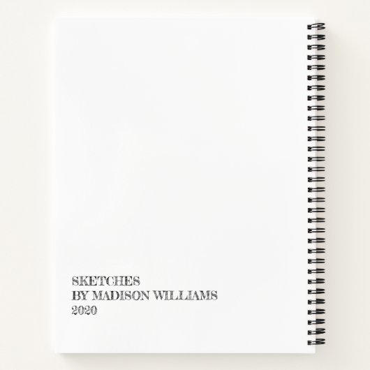 Maine Coon laat je kunstwerk schetsenBoek Notitieboek (Achterkant)