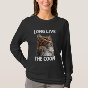 Maine Coon LANG LEVE DE COON Maine Coon Kat Eigena T-shirt