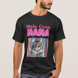 MAINE COON MAMA MAINE COON KAT MOEDER MAINE COON M T-SHIRT
