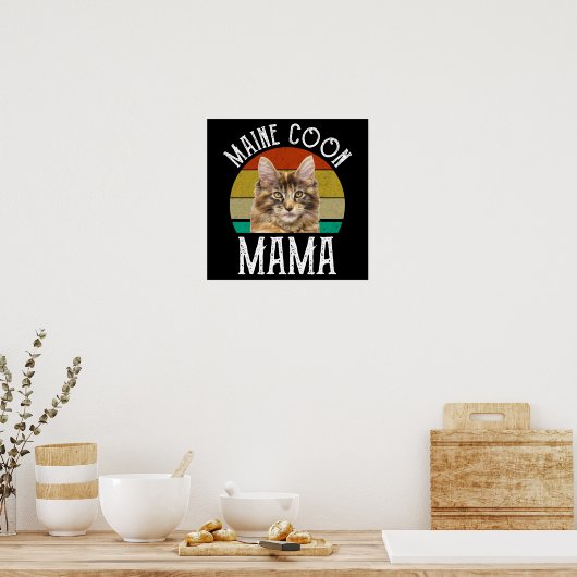 Maine Coon Mama Poster (Keuken)