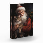 Maine Coon met Sinterklaas Festive Kerst  Fotoblokken (Links)