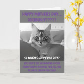 Maine Coon Moederdag Kaart (Gele Bloem)