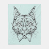 Maine Coon Portrait Fleece Deken (Voorkant)