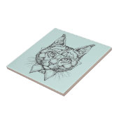 Maine Coon Portrait Tegeltje (Zijkant)