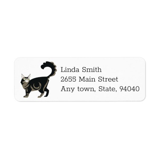 Maine Coon  Return Address Label (Voorkant)