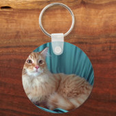 Maine Coon, rode tabletten Sleutelhanger (Voorkant)