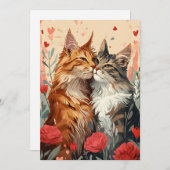 Maine Coon Valentijnsdag Feestdagenkaart (Voorkant / Achterkant)