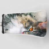 maine coon waterverf art golfheadcover (Voorkant)
