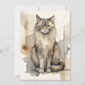 Maine Coon Waterverf Kaart (Voorkant)