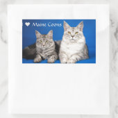 Maine Coons Katten Rechthoekige Sticker (Tas)