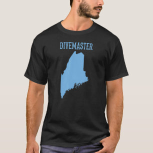 Maine Divemaster Duik Instructeur Duik Vlag T-shirt