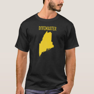 Maine Divemaster Scuba Diving Instructeur Duik Vla T-shirt