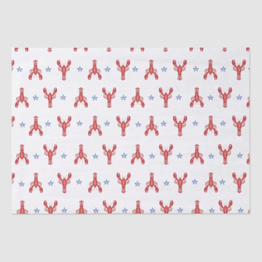 Maine Evenement Kreeft Preppy kust Tissuepapier (Voorkant)