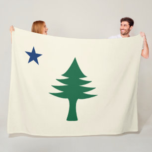 Maine Flag 1901 Fleece Deken