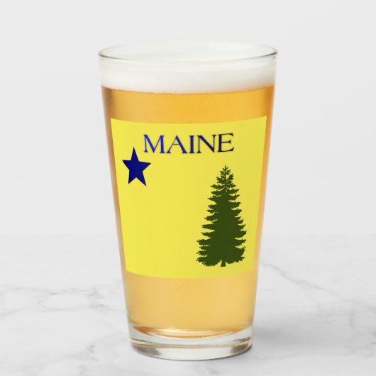 Maine flag (1901)  glas (Voorkant gevuld)