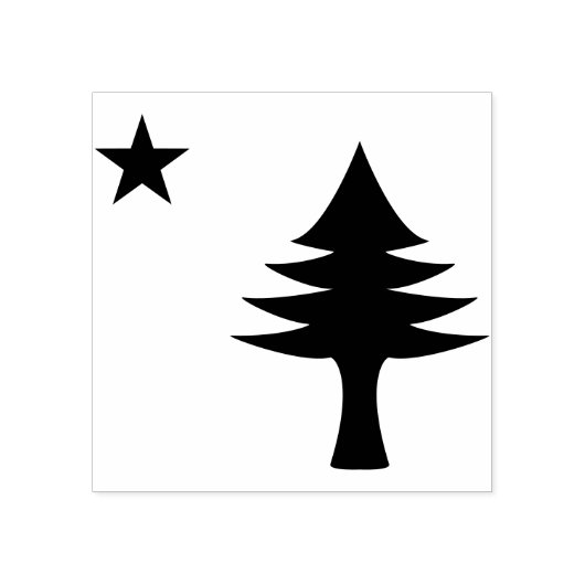 Maine Flag 1901 Rubberstempel (Afrduk)