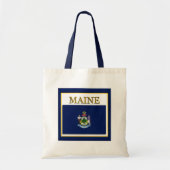 Maine Flag Design Budget Canvas tas (Voorkant)
