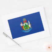 Maine Flag Rechthoekige Sticker (Envelop)