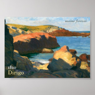 Maine Forever Bicentennial Stamp Art Poster