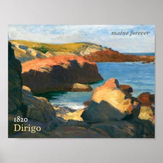 Maine Forever Bicentennial Stamp Art Poster (Voorkant)