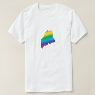 Maine Gay Pride Rainbow LGBT Gelijke rechten T-shirt