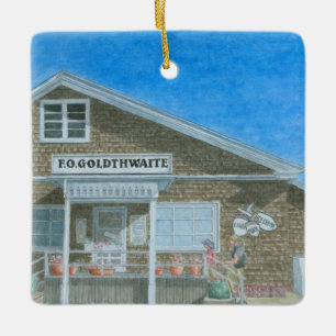 Maine General Store Aquarel Keramisch Ornament