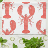 Maine homard Kitchen thé Serviettes (Plié)