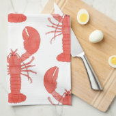 Maine homard Kitchen thé Serviettes (Quart Plié)
