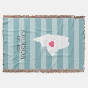 Maine Home State Map - Custom Wedding City Deken