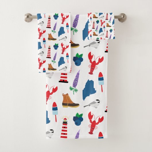 Maine Icons Bad Handdoek (Insitu)