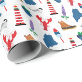 Maine Icons Cadeaupapier (Rol Hoek)