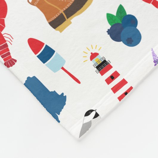 Maine Icons Fleece Deken (Hoek)