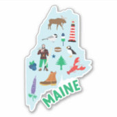 Maine Icons Sticker (Voorkant)