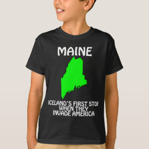 Maine - IJsland's eerste stop als ze de VS binnenv T-shirt